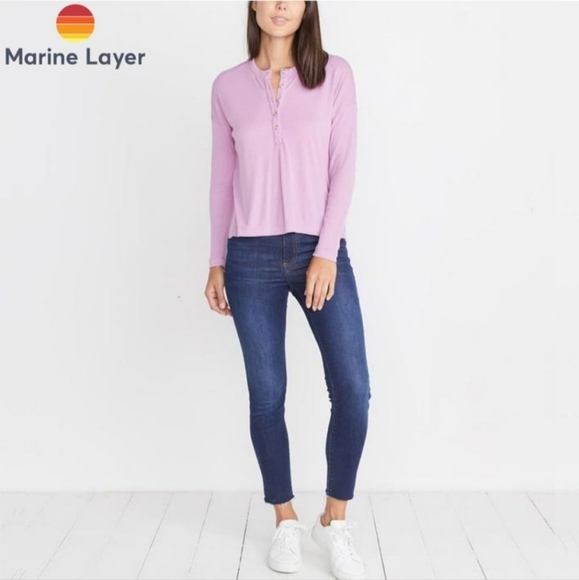 💥Marine Layer Cait Ribbed Henley - Picture 2 of 9